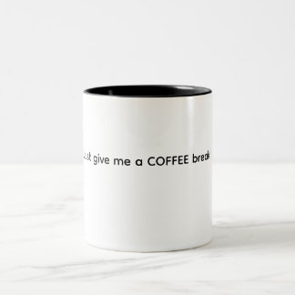 Humoristische beker om koffie weer geweldig te mak tweekleurige koffiemok