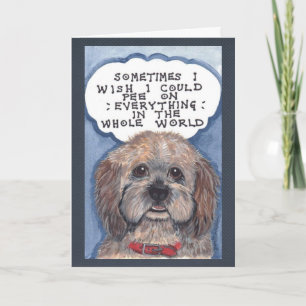 Humoristische Dog Get Well Kaart Designer Art