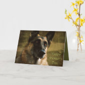 Humoristische Duitse Herder Moederdag Kaart (Gele Bloem)