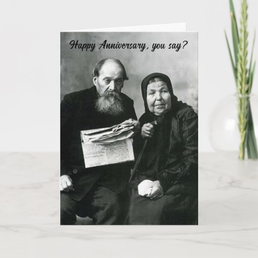 Humoristische  Foto Ouder Paar Jubileum Kaart (Voorkant)