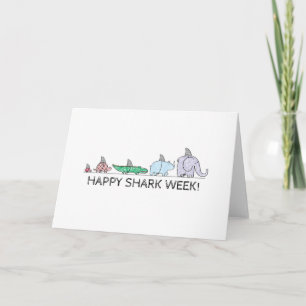 Humoristische Happy Shark Week Kaart