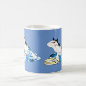 Humoristische Japanse Kat Bathing II Koffiemok (Center)