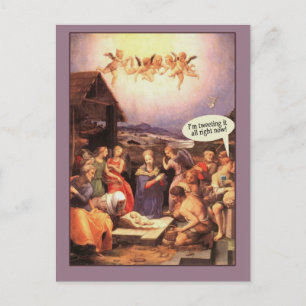 Humoristische Kaarten uit de kerststal twitteren h Feestdagenkaart