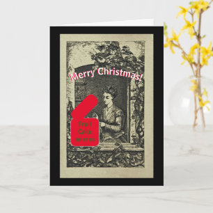 HUMORISTISCHE KERST KAART/FRUITCAKE KAART