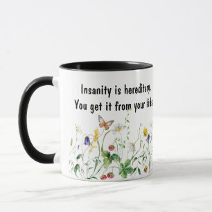 Humoristische leuke quote met wilde bloemen mok