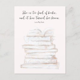 Humoristische Little Women Book Lover Quote Briefkaart