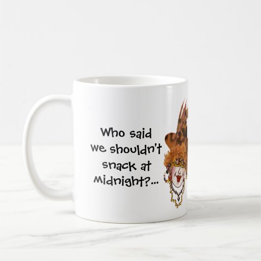 Humoristische Midnight Snacking Koffiemok (Links)