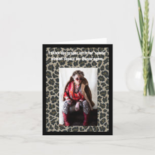 Humoristische naam voor oudere vrouwen kaart