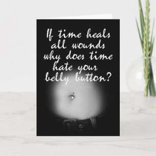 Humoristische navel verjaardagskaart kaart