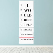 Humoristische Ooggrafiek Canvas (Insitu (Houten vloer))