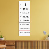 Humoristische Ooggrafiek Canvas (Insitu (Woonkamer))