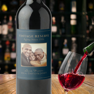 Humoristische papa of Grandad Traditionele Stijl Wijn Etiket