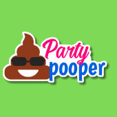 Humoristische Party Pooper Waterdicht Sticker