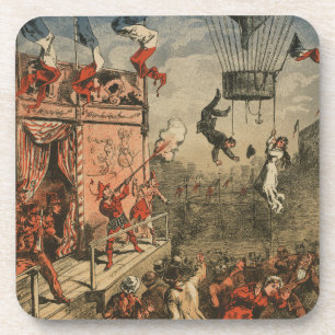 Humoristische print van een theateracteur bier onderzetter