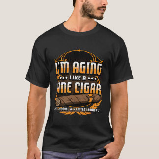 Humoristische Smoke Sigaar Roker Quote Grappige Si T-shirt