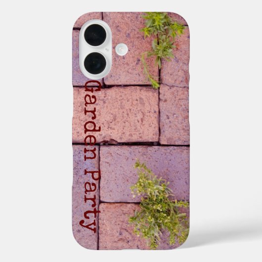 Humoristische Stoeptegels Patroon Onkruid Aangepas Case-Mate iPhone Case (Achterkant)
