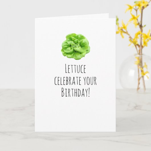 Humoristische verjaardag, Jubileum, Kaart sla (Gele Bloem)