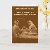 Humoristische verjaardag van moeder kaart (Gele Bloem)