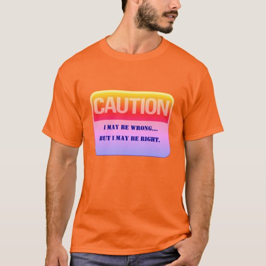 Humoristische waarschuwing zone grappig uni-sex T- T-shirt (Voorkant)
