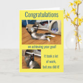 Humoristische Wens voor Job Promotion Kaart (Gele Bloem)