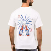 Humoristische witte en rood-blauwe patriottische s t-shirt (Achterkant)
