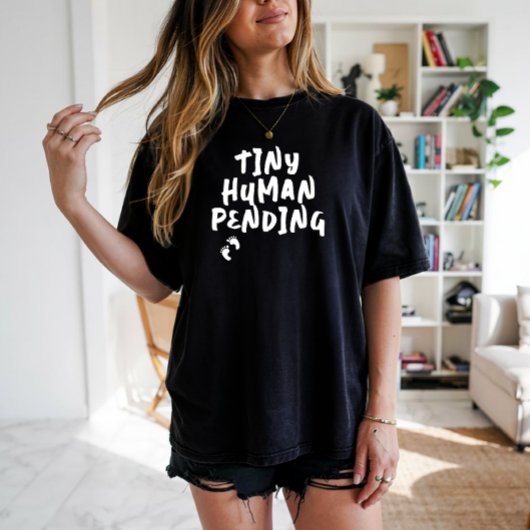 Humoristische zwangerschap vingerafdruk wit T-Shir T-shirt