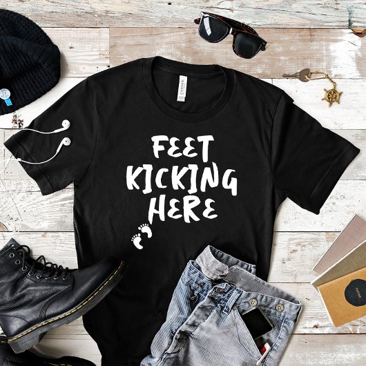 Humoristische zwangerschap vingerafdruk wit T-Shir T-shirt