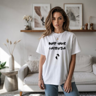 Humoristische zwangerschap vingerafdruk zwart t-shirt