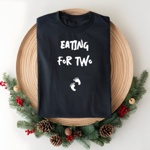 Humoristische zwangerschap vingerafdruk zwart wit t-shirt