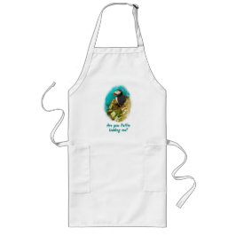 Humorous apron- Are You Puffin Kidding Me? Lang Schort