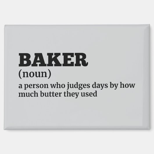 Humorous Baker Definition Magnet Magneet (Voorkant)