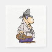 Humorous Bill Collector Character Servet (Voorkant)