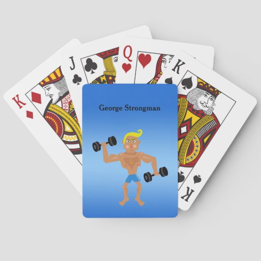 Humorous Bodybuilder stijl Mannelijk personalisere Pokerkaarten (Achterkant)
