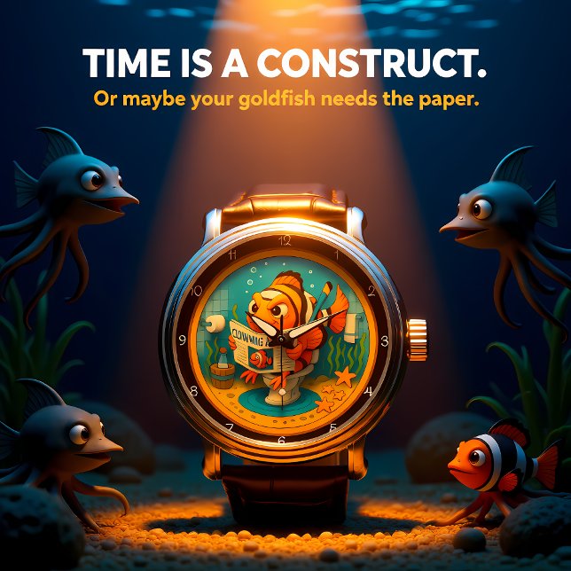 Humorous Clownfish Bathroom Horloge (Creator heeft geüpload)