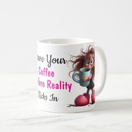 Humorous Coffee Classic Mok, 11 oz Koffiemok (Voorkant rechts)