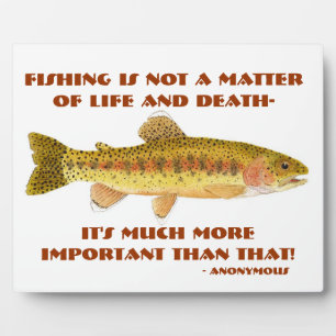 Humorous Fishing Plaque Fotoplaat
