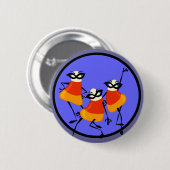 HUMOROUS HALLOWEEN CANDY CORN BUTTON (Voorkant /achterkant)