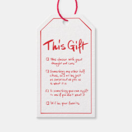 Humorous Handwritten Gift Tag Cadeaulabel