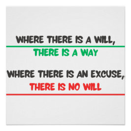 Humorous message but so real: Where there is a wi Perfect Poster