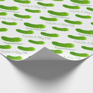 Humorous Pickle Felicitaties Wrapping Paper Cadeaupapier