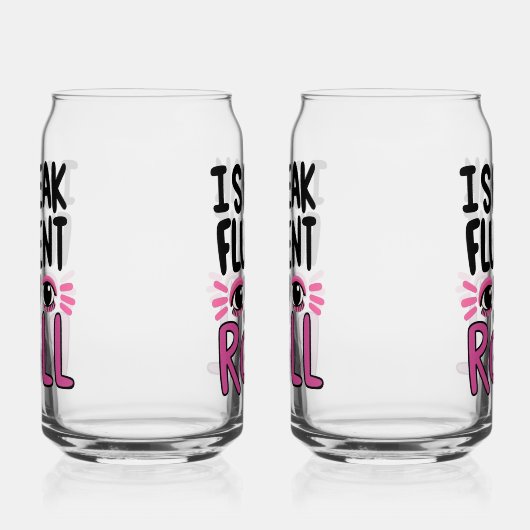 Humorous Pink Sarcastic Saying Blikvorm Glas (Links)