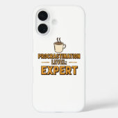 Humorous Procrastinator with Coffee Case-Mate iPhone Case (Achterkant)