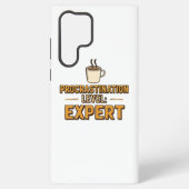 Humorous Procrastinator with Coffee Samsung Galaxy Hoesje (Achterkant)