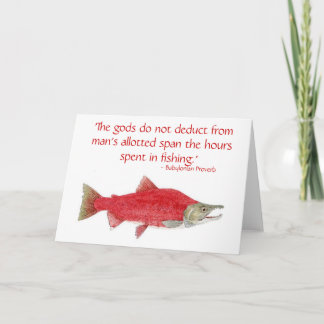Humorous Salmon Kaart met quote 2