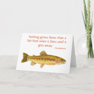 Humorous Trout Kaart met Qquote 1