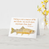 Humorous Trout Kaart met quote 2 (Gele Bloem)