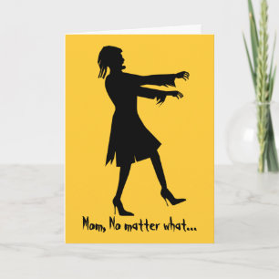 Humorous Woman Zombie Moederdag Kaart