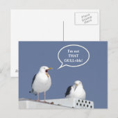 Humorous Yelling Seagull Funny Post Card Briefkaart (Voorkant / Achterkant)
