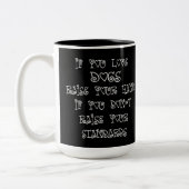 Humour Amoureux des chiens Mug à café à deux tons (Gauche)