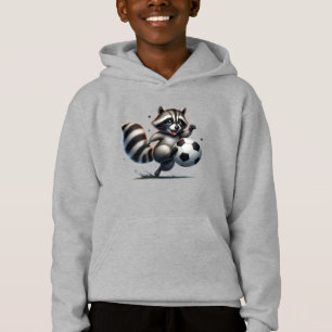 Humour animal amusant Raccoon Jouer au football
